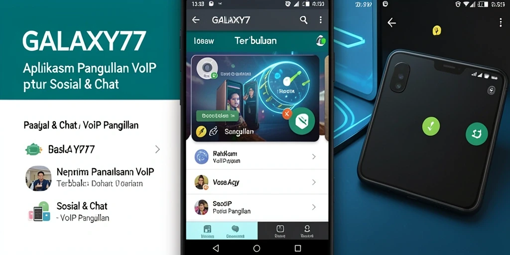 Antarmuka aplikasi GALAXY77 menunjukkan fungsi VoIP Panggilan yang sederhana dan efisien.