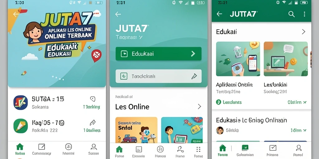 Tampilan antarmuka JUTA7 yang intuitif dan menarik.