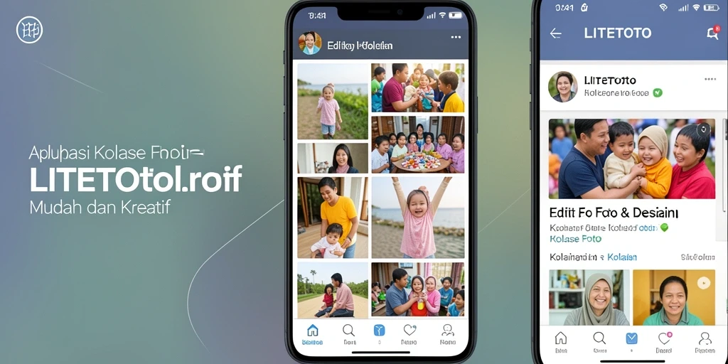 Tampilan antarmuka LITETOTO untuk membuat kolase foto yang kreatif.