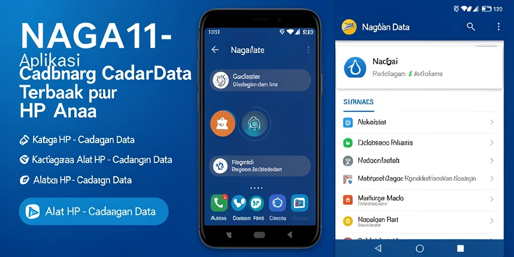 Tampilan antarmuka NAGA11 yang sederhana dan efektif untuk cadangan data.
