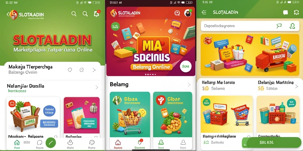 Tampilan antarmuka aplikasi Marketplace SLOTALADIN yang menarik.