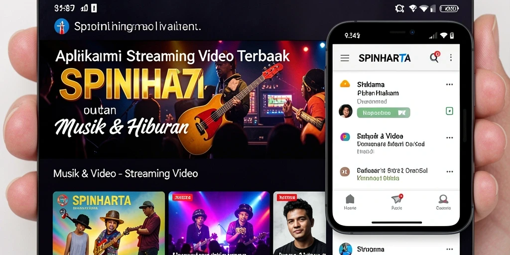 Antarmuka pengguna SPINHARTA yang menarik dan mudah digunakan untuk Streaming Video.
