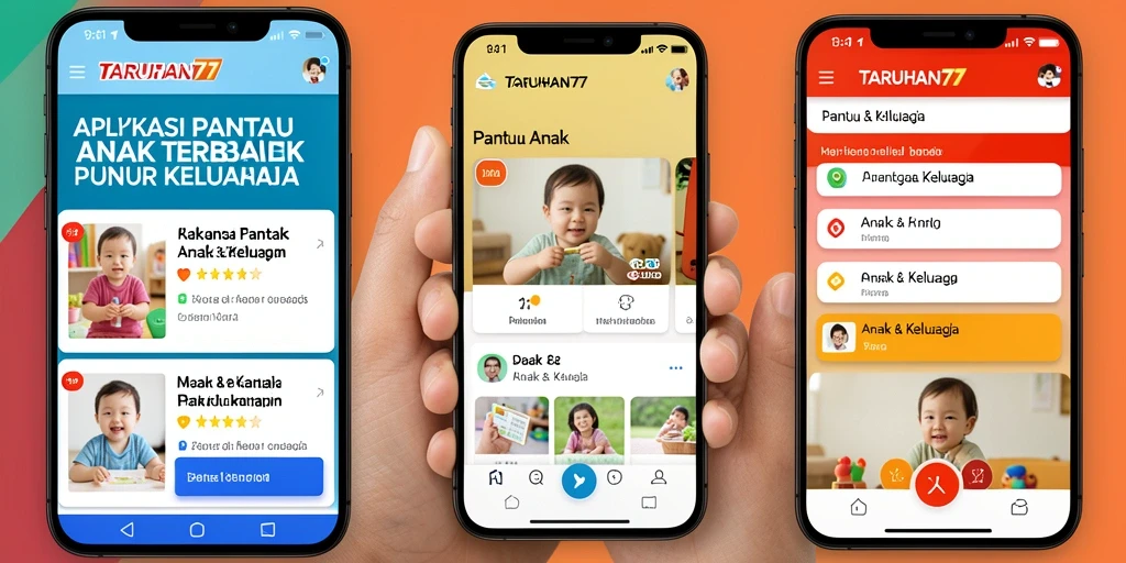 Antarmuka aplikasi TARUHAN77 untuk pemantauan anak yang mudah digunakan.